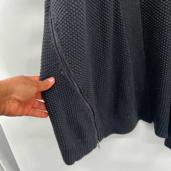 Melissa McCarthy Seven7 black long line sweater duster cardigan 2X zipper detail - Picture 6 of 10